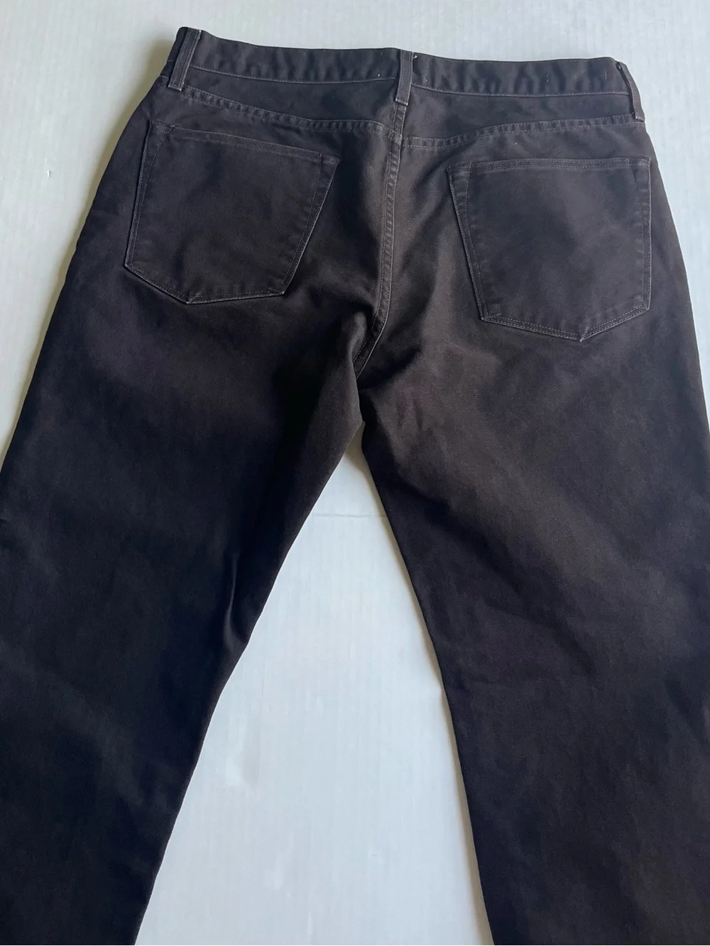 Sid Mashburn Men’s Brown Cotton Canvas Straight Leg 5-Pocket Button Fly Pant 36